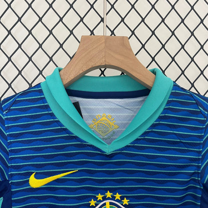 Brazil Away Retro Kids Kit 2024