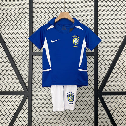 Brazil Away Retro Kids Kit 2002