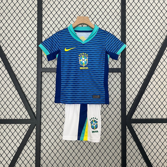 Brazil Away Retro Kids Kit 2024