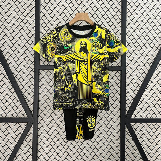 Brazil Special Edition Kit Kids - Cristo Redentor Yellow