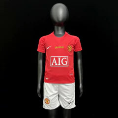 KIT INFANTIL RETRÔ MANCHESTER UNITED - HOME 07/08